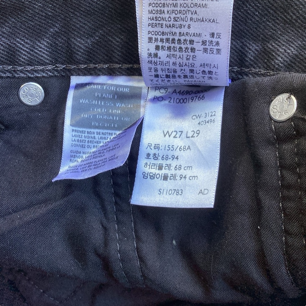 LEVI’S Premium Middy Straight Jeans 27x29 100% Cotton - Picture 9 of 12